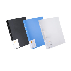 2D Clamp File Binder - Letter Size (Clear, Pink, Blue, Black) - 100 Pages
